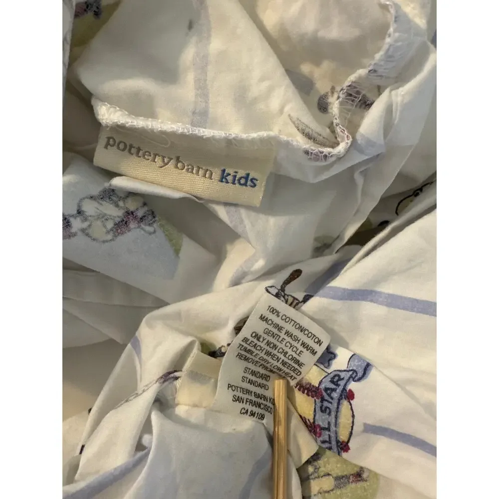 Pottery Barn Kids Baseball Allstars Pillow Cases Set of 2 Standard 100% Cotton